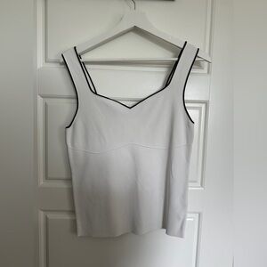 Endless Rose White Top with Black Trim